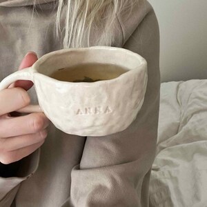 imperfect custom mug / custom mug / personalized mug / handmade mug / ceramic mug / pottery cups / pottery mug image 3