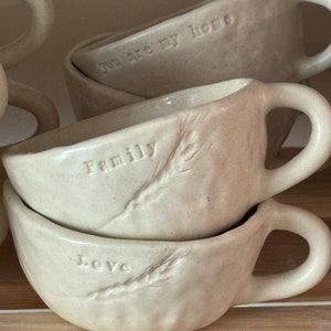 imperfect custom mug / custom mug / personalized mug / handmade mug / ceramic mug / pottery cups / pottery mug image 2