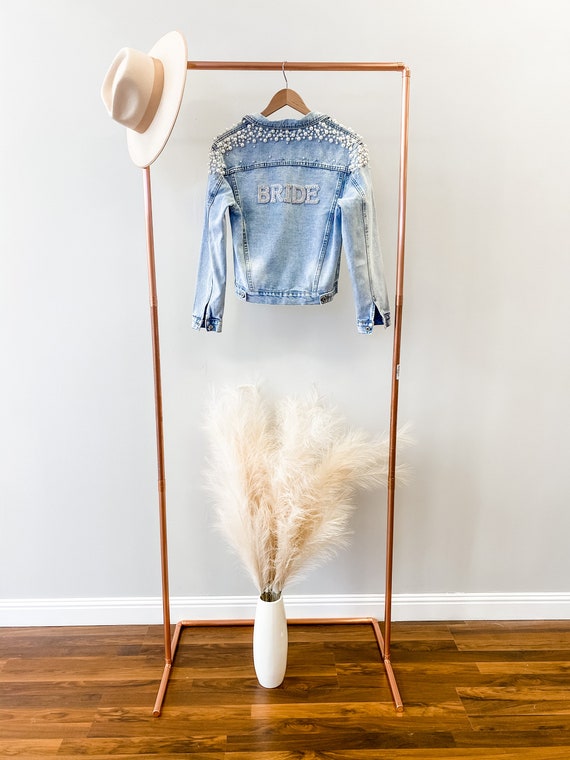 Bride Denim Jacket Pearl and Diamond 