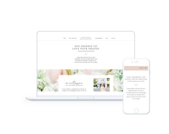 Fine Art Wedding Photography Website Template for Showit