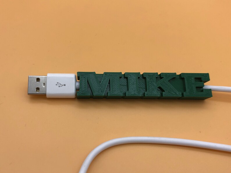 Custom Name USB Cable Tag Etsy