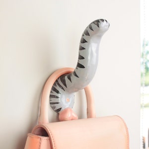 Сat tail hook, Cat butt hat rack, cat lover gift, cat lover decor, towel hooks, cat themed gifts, coat hooks,  ceramic cat