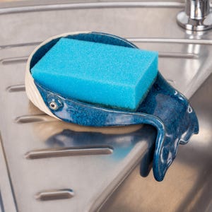 Whale Sponge Holder, Ceramic Sponge Holder