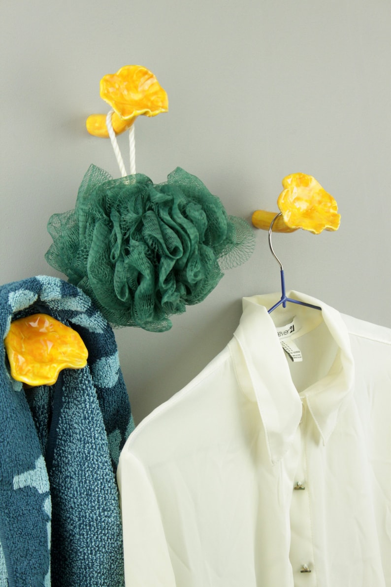 Chanterelle Mushroom Wall Hook Mushroom Decor Wall Hooks Etsy