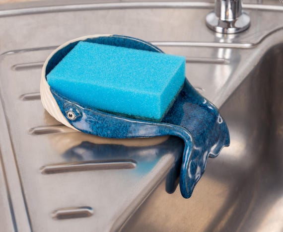 Whale Sponge Holder, Ceramic Sponge Holder