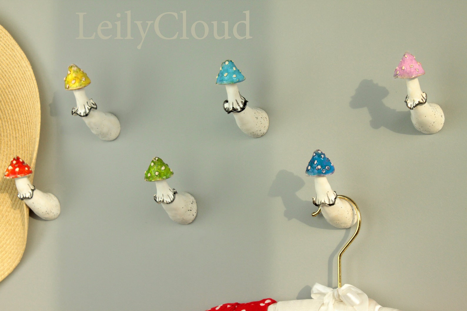 Mushroom Hook, Mushroom Decor, Coat Rack, Towel Rack, Coat Hooks, Hat