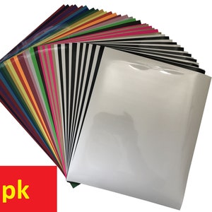 39 Sheets 12"x10" HTV Iron On Heat Transfer Vinyl Bundle for T-Shirts Cricut Silhouette