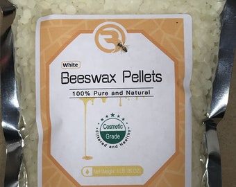 4 lb 100% Pure Natural White Beeswax Pellets Triple Filtered Cosmetic Grade for Soap Candle Marking Lotion Lip balm Skin Care Crafting