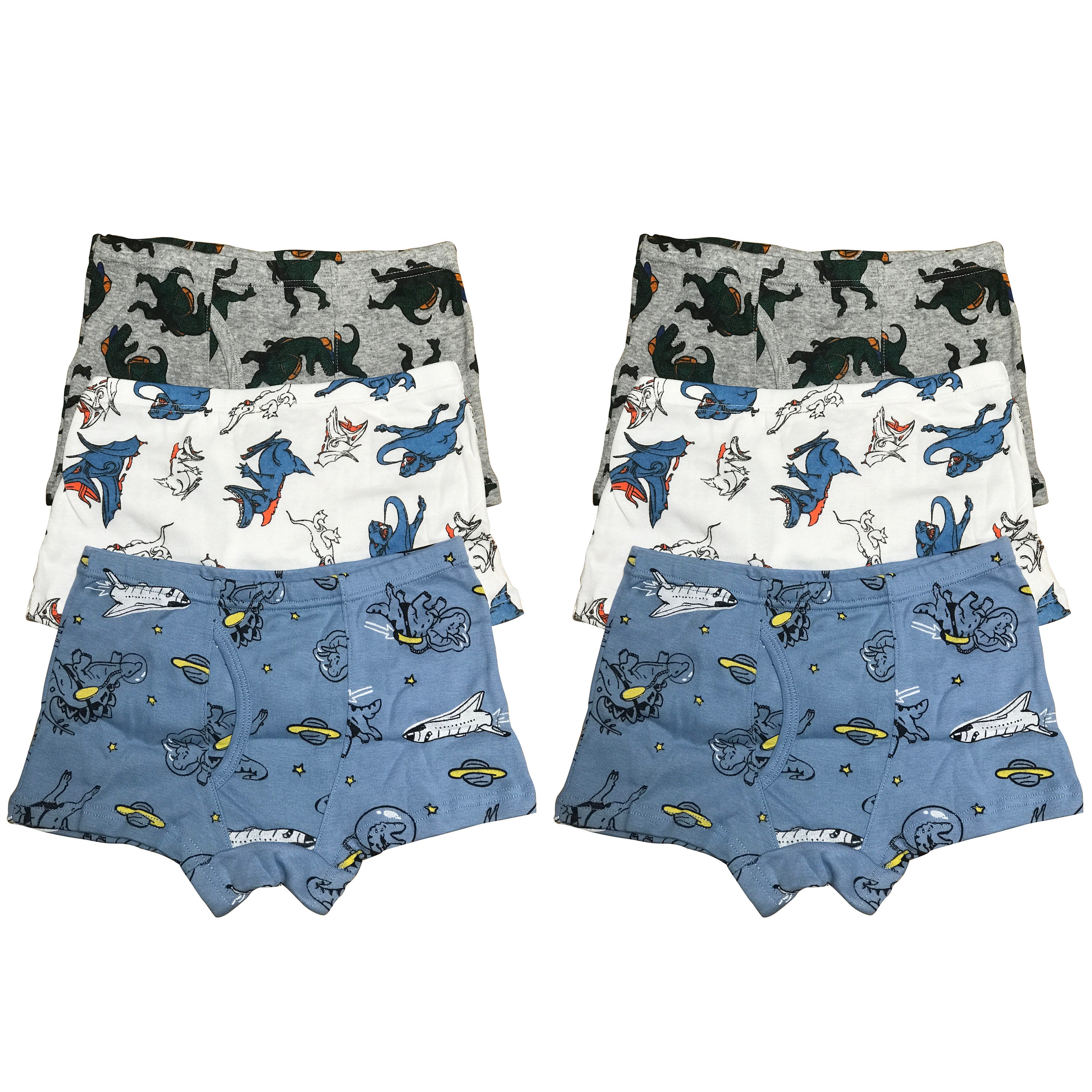 6PCS Toddler Little Boys' Underwear Dinosaur Super Soft Cotton Kids Boxer  Briefs