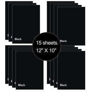 20pcs Black & White Matte Heat Transfer Vinyl 12x10 HTV Bundle