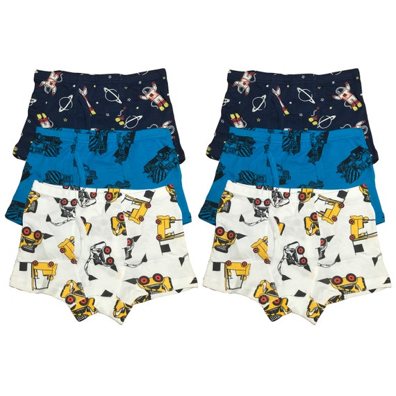 6 PK Cotton Toddler Little Boys Kids Underwear Boxer Briefs