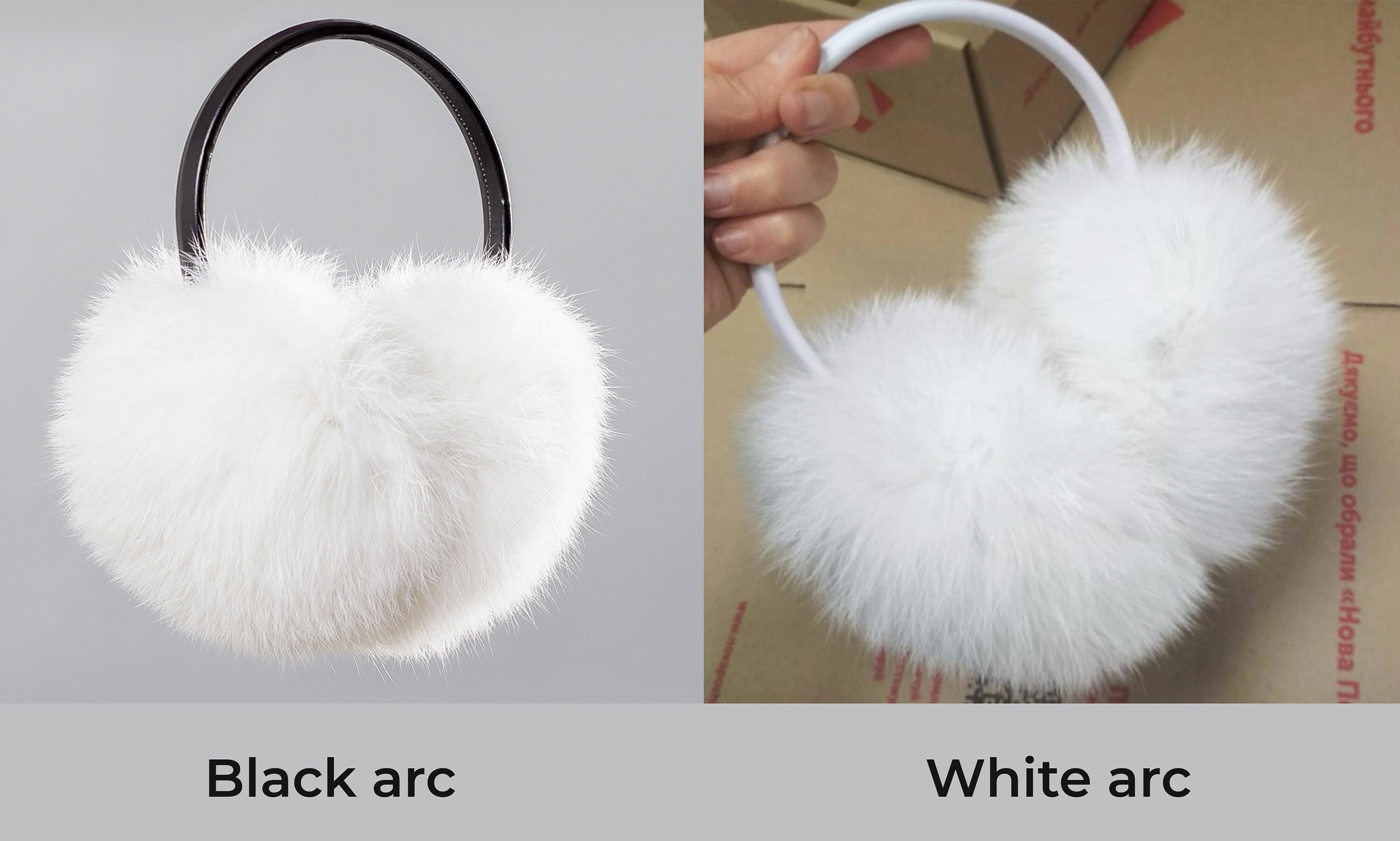 White fur earmuffs rabbit fur fluffy ear muffs gift for women Etsy
