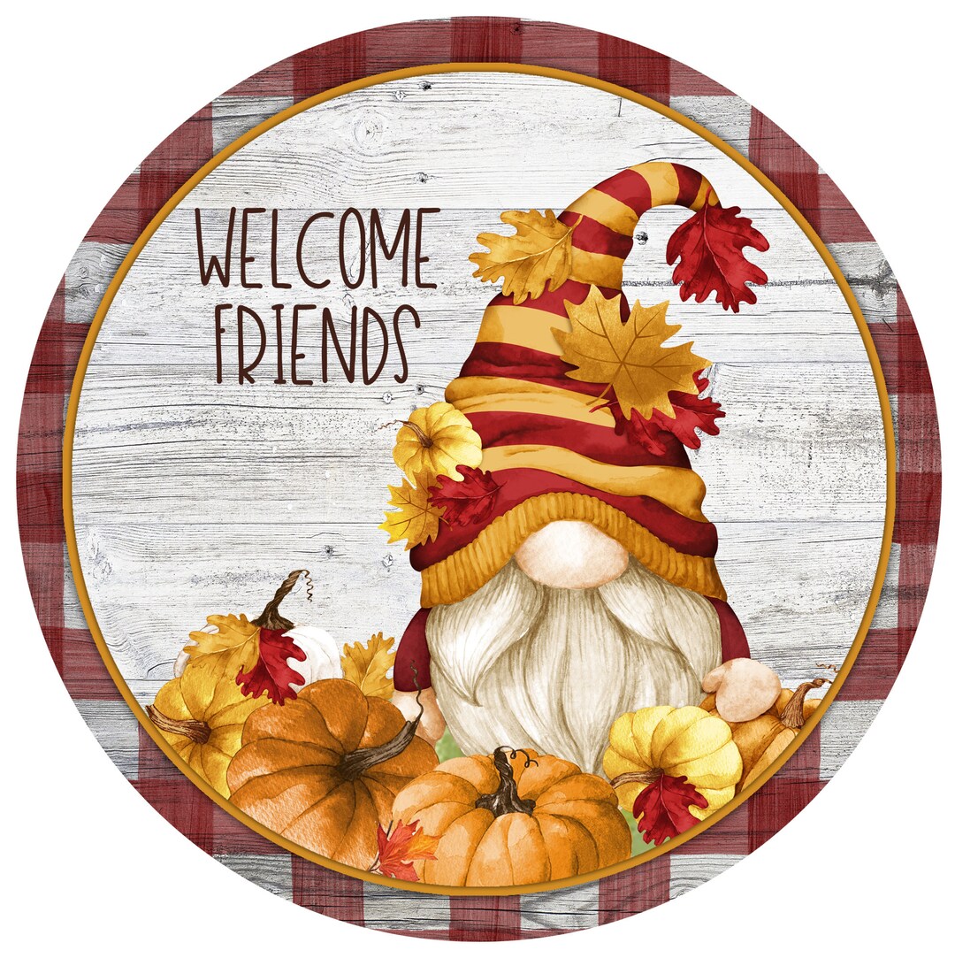 Friends Fall Gnome Sign Wreath Sign Wreath Supplies Tiered Tray