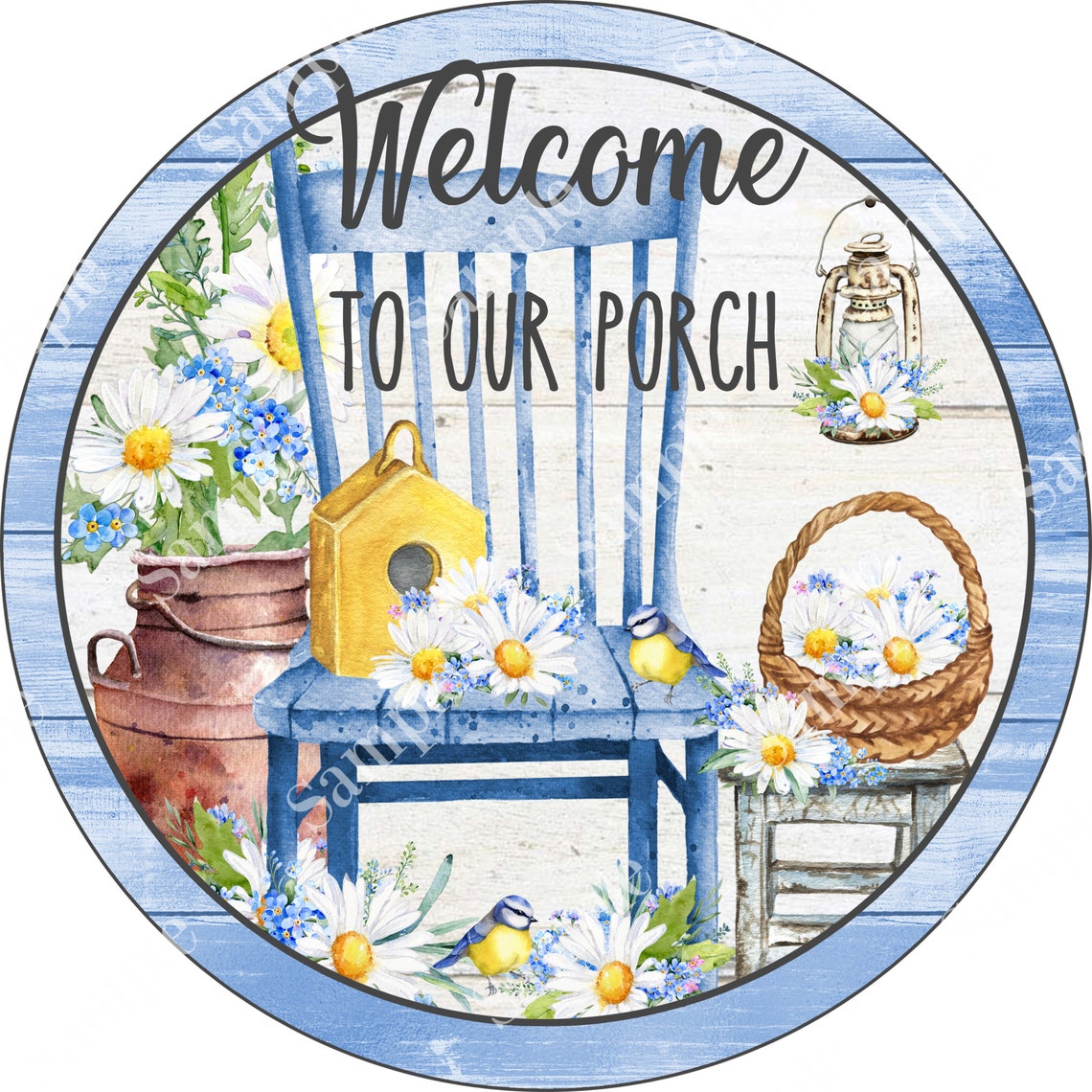 Welcome to Our Porch Spring Summer Sign - Spring Sign for Wreaths ...