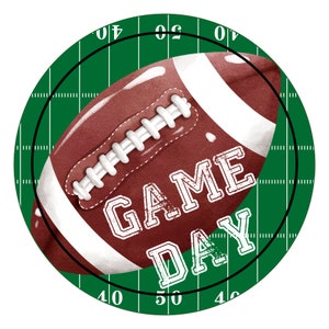 Game Day Football Sign - Fall Football Wreath Sign - Fall Football Door Hanger - Football Tray Decor - Football Wreath Center