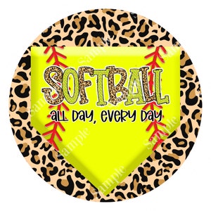 Softball Sign - Summer Sports Wreath Sign - Rustic Sign - Wreath Supplies - Tiered Tray Sign - Sports Sign