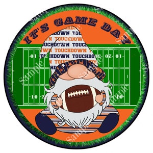 It&#39;s Game Day Football Gnome Sign - Rustic Sport Sign for Wreaths - Door Hanger - Tray Decor - Wreath Sign