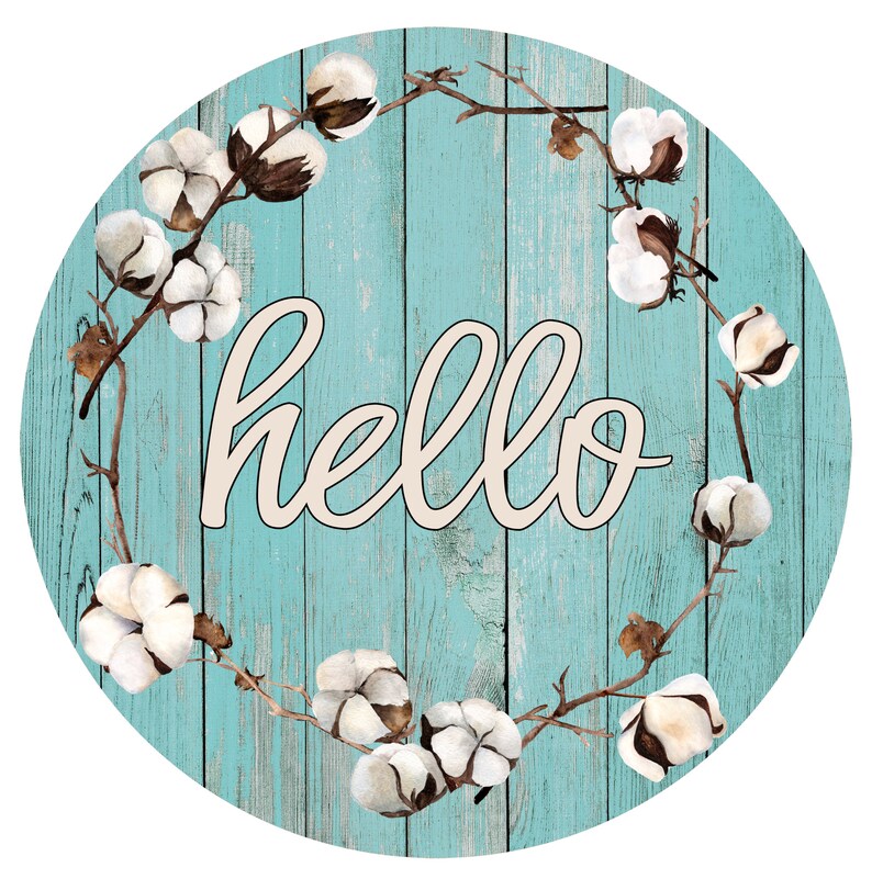 Rustic Hello Cotton Sign Round Sign Craft Supplies Hello - Etsy