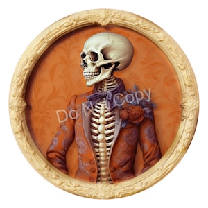 Vintage Gothic Skeleton, Skull Halloween Sign - Wreath Supplies - Wreath Sign - Halloween Decor, Halloween Door Hanger, Tiered Tray Sign