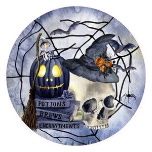 Halloween Sign - Scary Skull Halloween Wreath Sign - Horror Wreath Sign - Wreath Supplies - Wreath center Halloween Decor