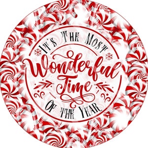 Peppermint Candy Cane Christmas sign, Christmas Wreath Sign, Christmas Door Hanger, Christmas Tiered Tray Sign, Christmas Candy Cane sign