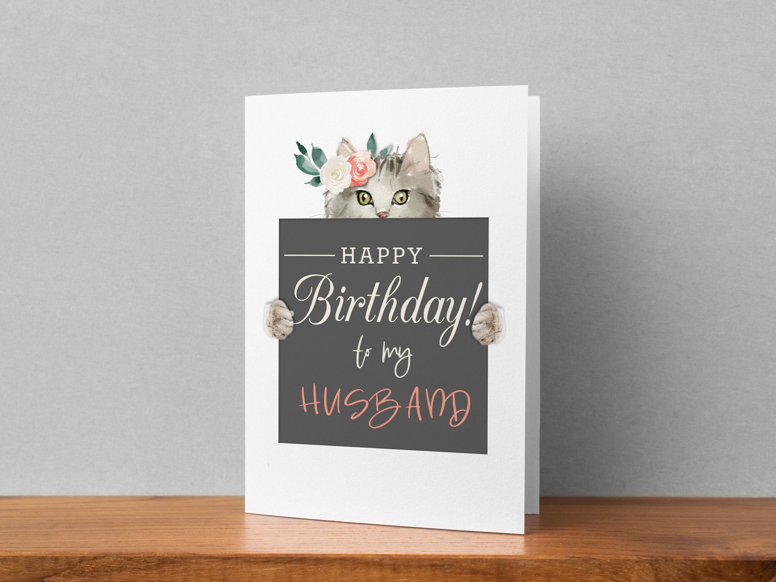 husband birthday card to my husband printable birthday card etsy