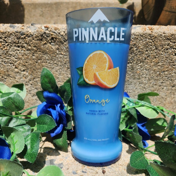 Pinnacle Vodka Bottle Recycled into a White Soy Candle (available in many scents)