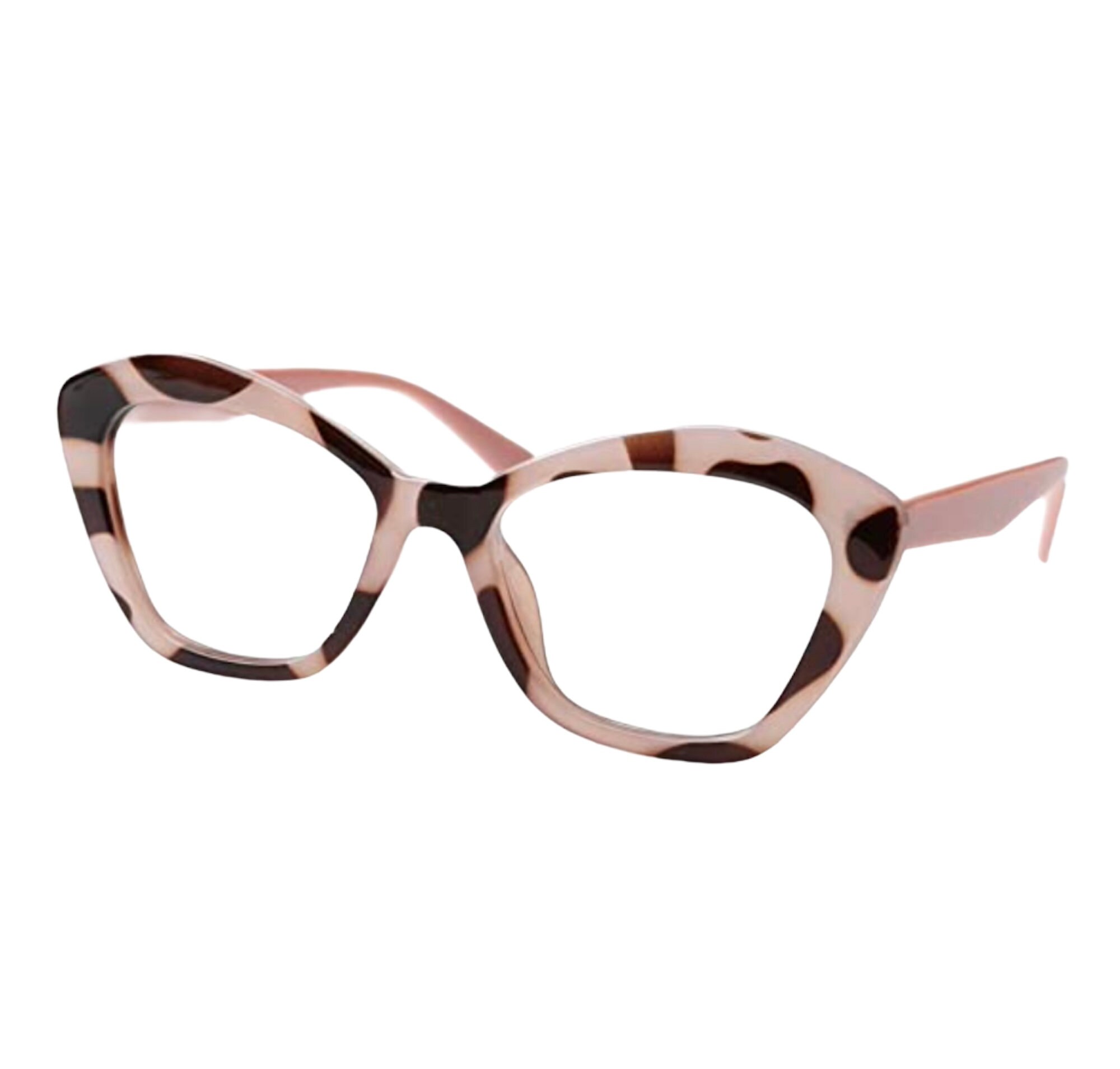 Pink Tortoise CatEye Reading Glasses Spring Hinge Etsy