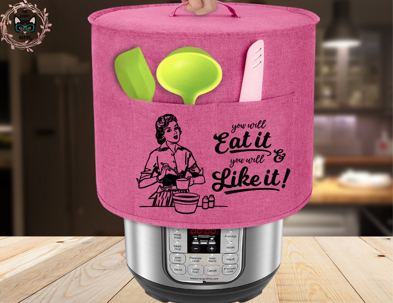 Instant Pot Dust Cover With Pockets Retro Kitchen Sassy Home Cook Dust