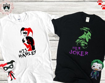 joker and harley quinn couple shirts