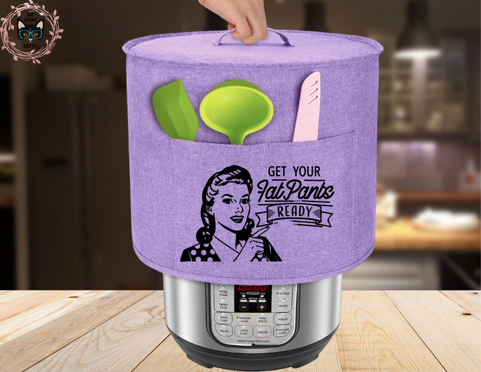 Instant Pot Dust Cover With Pockets Retro Kitchen Sassy Home Cook Dust