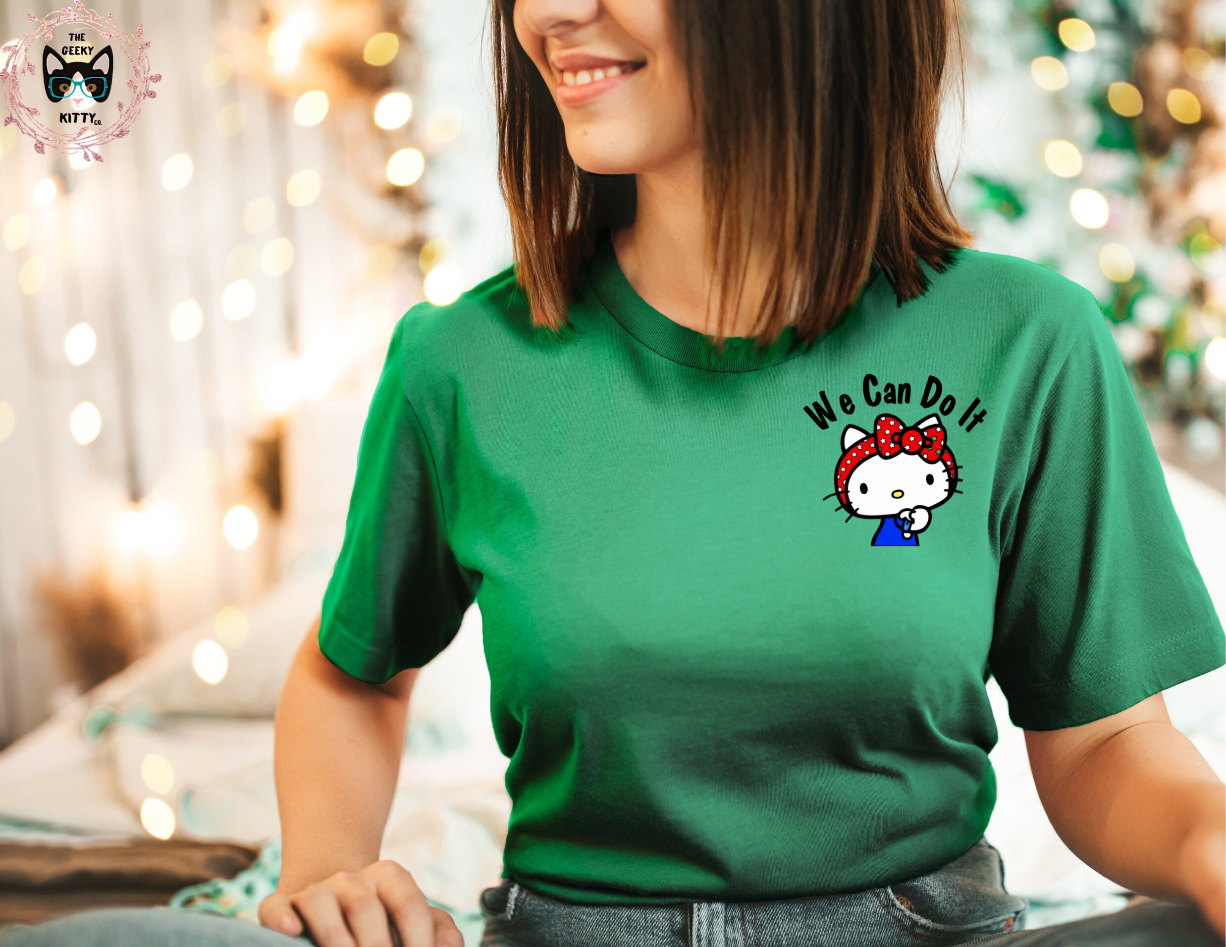 Hello Kitty Shirt Hello Kitty Gift Unisex Shirt Strong Woman Etsy