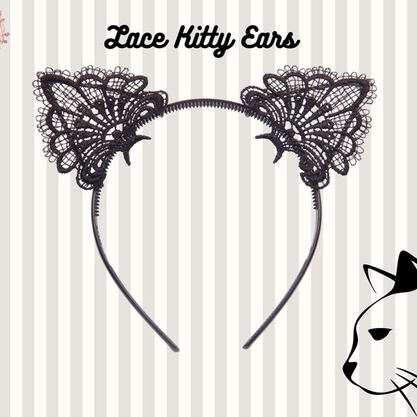 Lace Kitty Ears Headband Exquisite Kitty Ear Hair Accessories