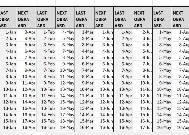 2026 MDS OBRA Scheduling Tool - Printable Due Dates - Etsy