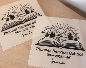 JW 2026 Pionier Schule Objektiv-Tuch Geschenk - Personalisieren!!