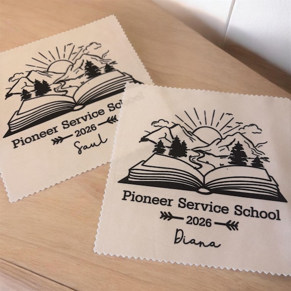 JW 2026 Pioneer School Lens Cloth Gift - Personalize!!