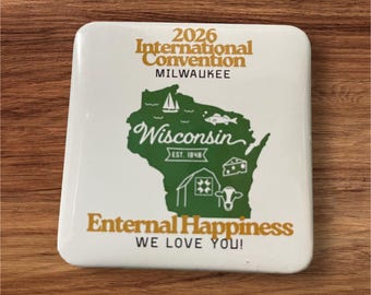 2”x2” Magnet 2026 Eternal Happiness - Milwaukee Wisconsin - 3 pack