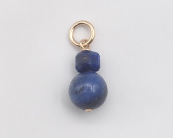 Livia sodalite and lapis lazuli pendant 14 carat gold (gold filled)