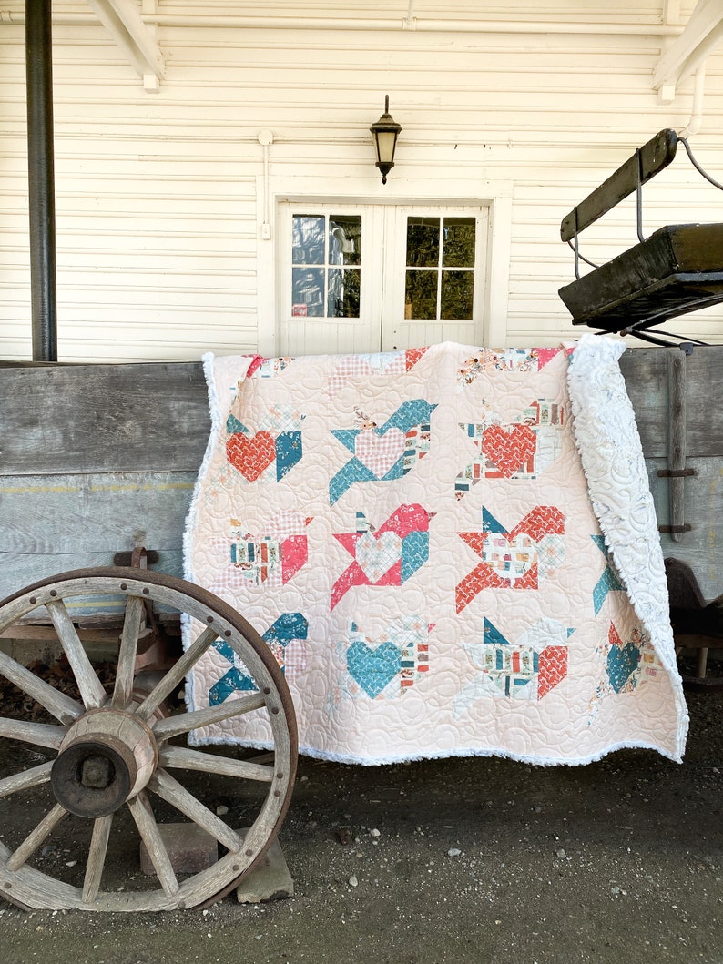 Love Birds Quilt PDF Pattern Etsy