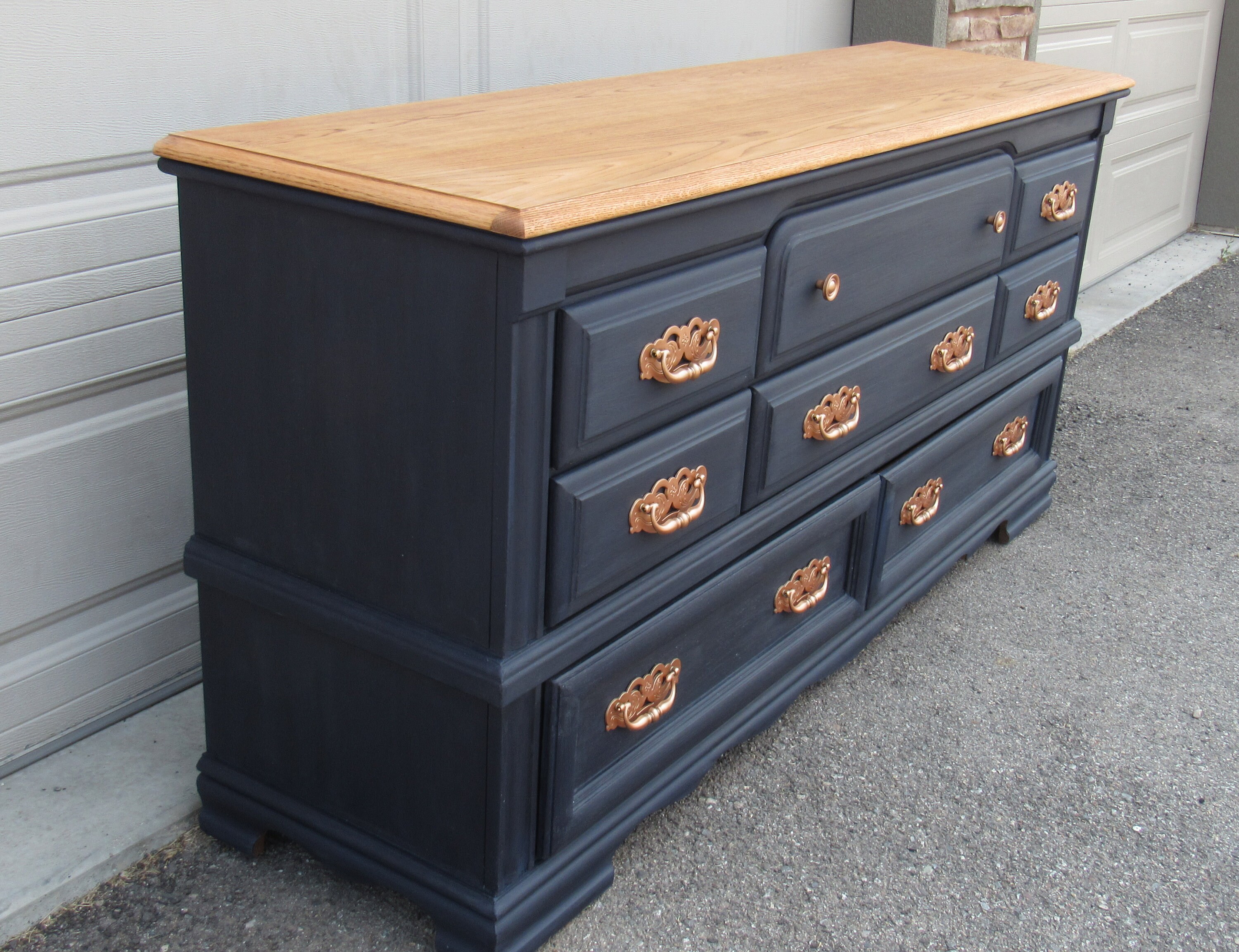 VENDIDO Oxford Navy Refurbished Bedroom Set Etsy