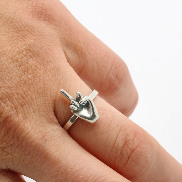Middle Finger Ring Etsy