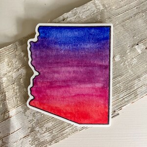 Arizona State Outline Sticker, Water Bottle Sticker, Purple State Sticker, Arizona Political Sticker, Arizona Laptop Decal, Watercolor State