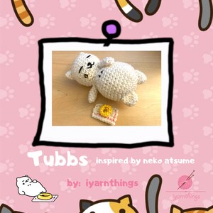 Tubbs Cat from Neko Atsume Amigurumi Crochet Pattern