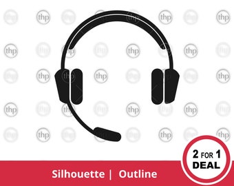 Headset Clipart Etsy