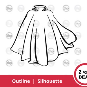 Superhelden Umhang SVG - Umhang Silhouette, Superheld SVG, Superheld Plotter, Comic Buch zwar, Cosplay svg, Superheld Umhang Clipart, Cape Cut Files & EPS PNG