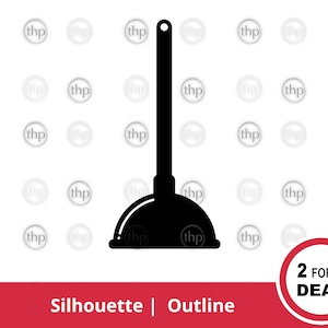 Plunger SVG - Plumber Svg, Plumbing Svg, Toilet Svg, Bathroom Svg, Plunger Clipart, Toilet Plunger Svg, Plunger Cut Files & EPS PNG