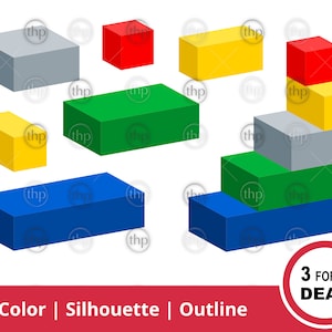 Toy Building Blocks SVG EPS PNG - Brick, Block, Fun, Cube, Build, Construct, Geometric, Play, Construction Bricks Clipart, Blocks Cut Files