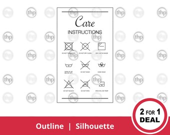 Laundry Care SVG - Laundry Care Symbols, Garment Care Svg, Clothes Care Svg, Washing Instructions, Clipart, Laundry Care Cut Files & EPS PNG