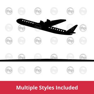 Avion décoller SVG EPS PNG - piste, aéroport, voyage, avion, jet, voler, vacances, contour, clipart avion, avion couper des fichiers