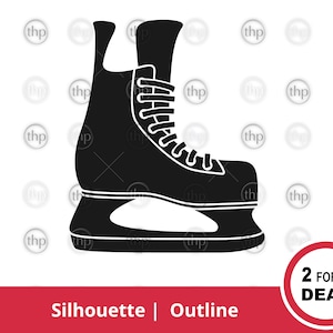 Hockey Skate SVG Cut Files: Hockey Clipart PNG EPS (Digital Download)